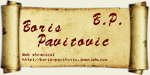 Boris Pavitović vizit kartica